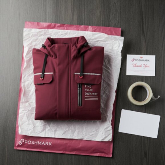 NWT Men's Burgundy Plaid Lined Hooded Jacket | Windbreaker Coat - Picture 2 of 10